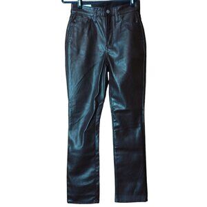Gap Women's Size 25 Vintage High Rise Slim Faux Leather Pants Brown